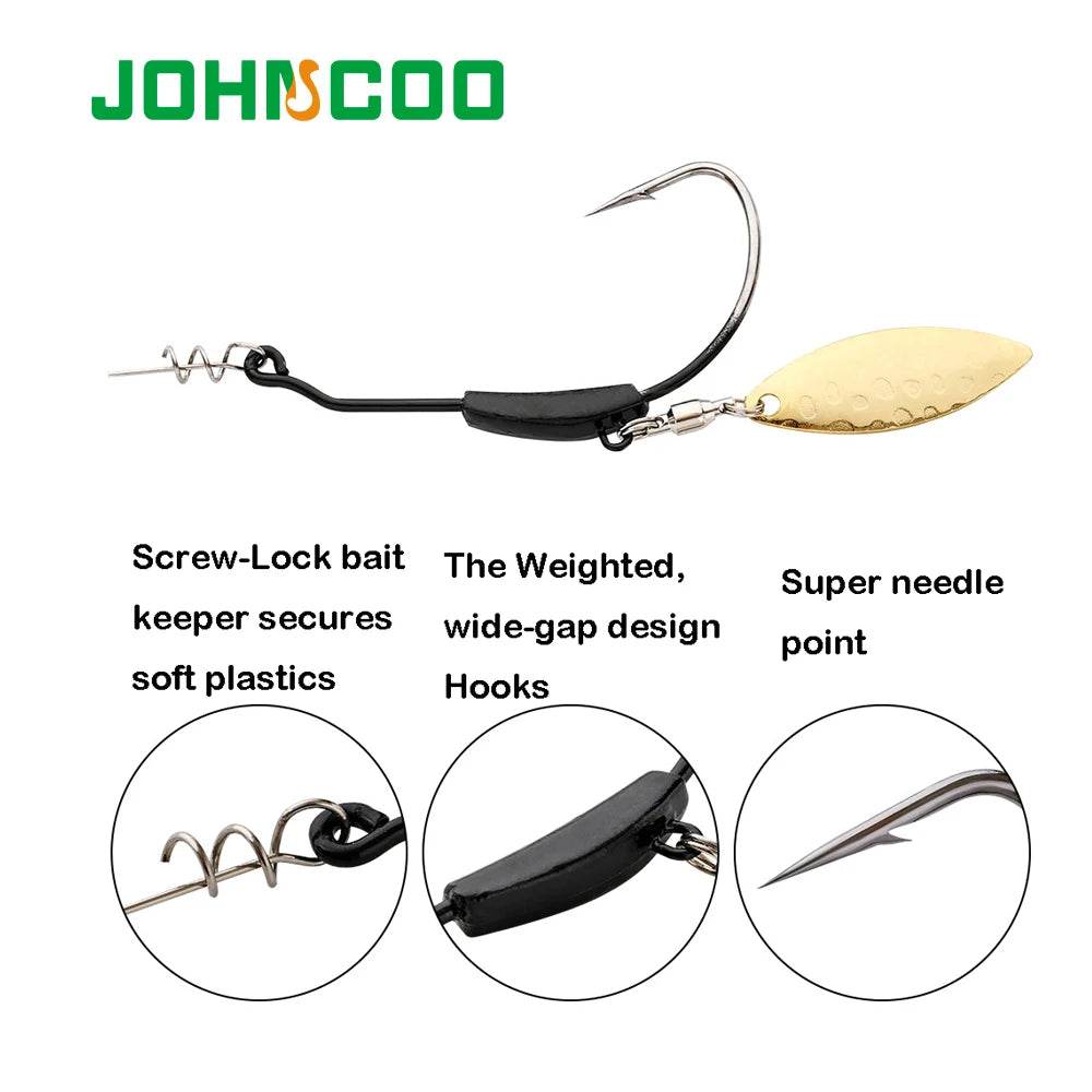 JOHNCOO Crank Hook Weighted Lure Set - Fish & Cheaps | Fishing & Outdoor Gear