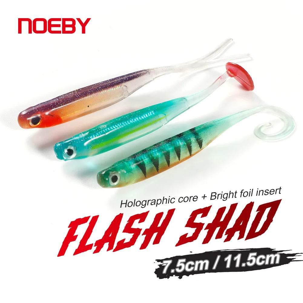 NOEBY Silicone Shad Soft Lure – Realistic T Tail Minnow - Fish & Cheaps | Fishing & Outdoor Gear