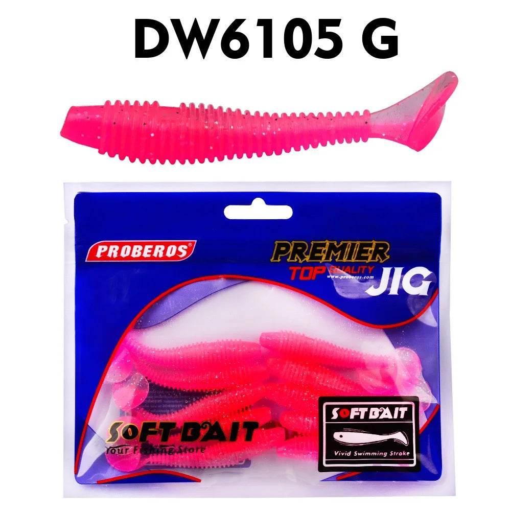 PROBEROS Softbait Paddle Tail Lures – 10pcs - Fish & Cheaps | Fishing & Outdoor Gear