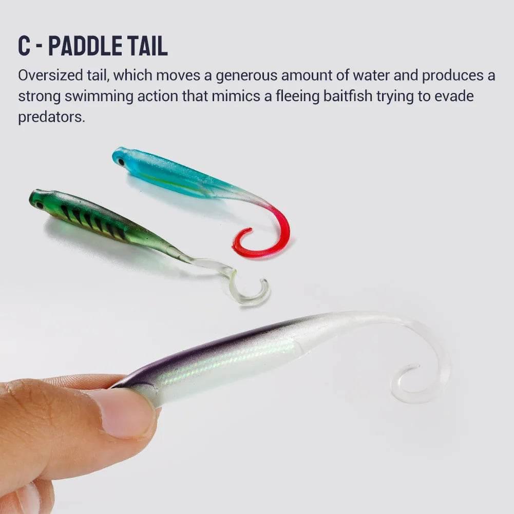 NOEBY Silicone Shad Soft Lure – Realistic T Tail Minnow - Fish & Cheaps | Fishing & Outdoor Gear