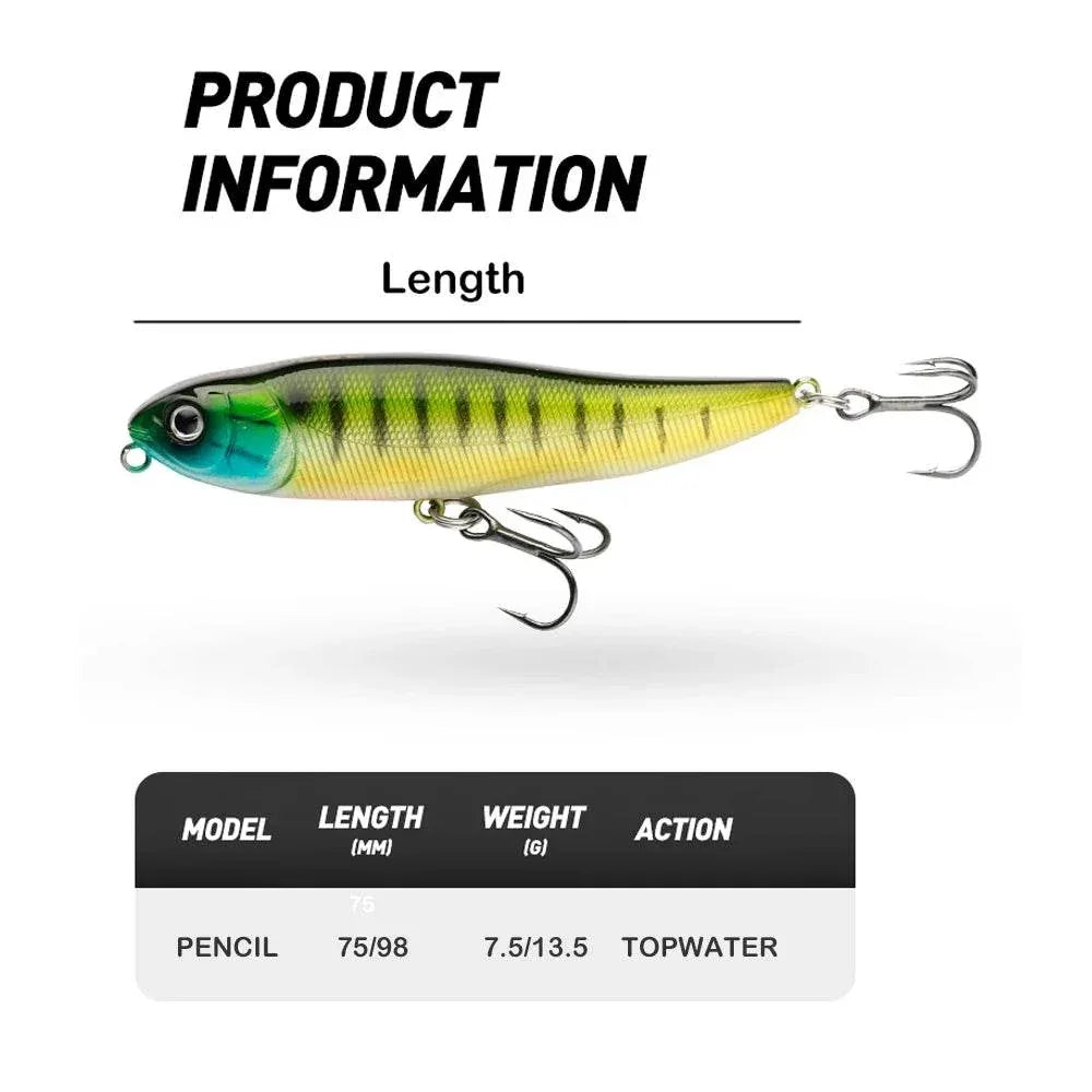 JOHNCOO Topwater Pencil Lure - Fish & Cheaps | Fishing & Outdoor Gear