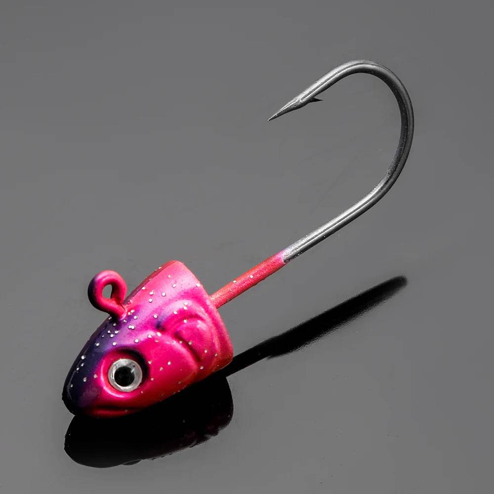JOHNCOO Jig Head Soft Lure Hook Pack - Fish & Cheaps | Fishing & Outdoor Gear
