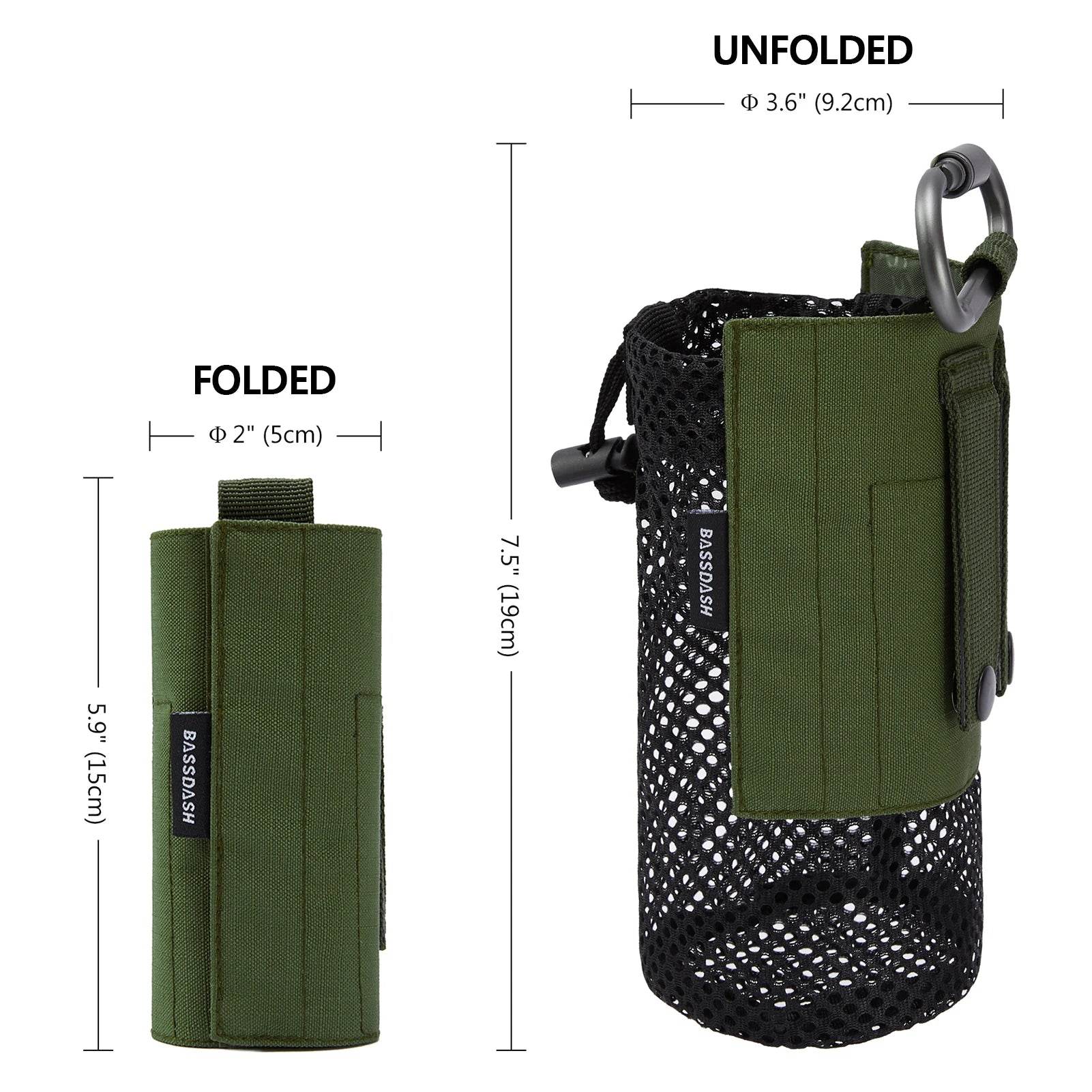 Bassdash Foldable Water Bottle Pouch - Fish & Cheaps | Fishing & Outdoor Gear