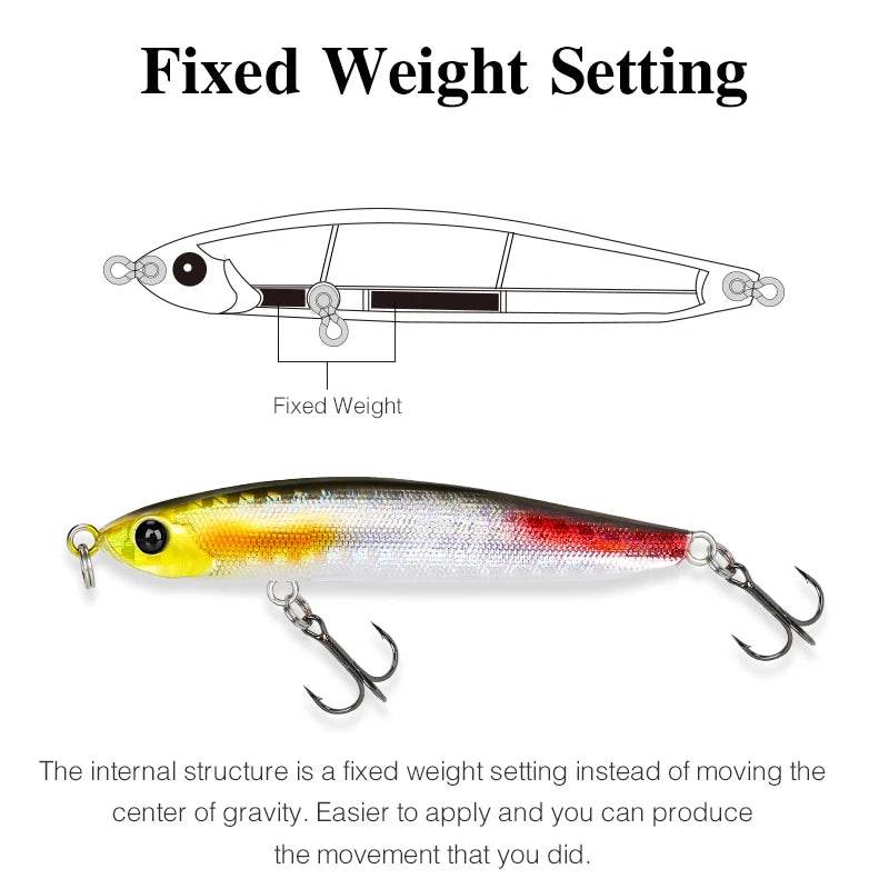 TSURINOYA 70S Sinking Slim Pencil Lure - Fish & Cheaps | Fishing & Outdoor Gear