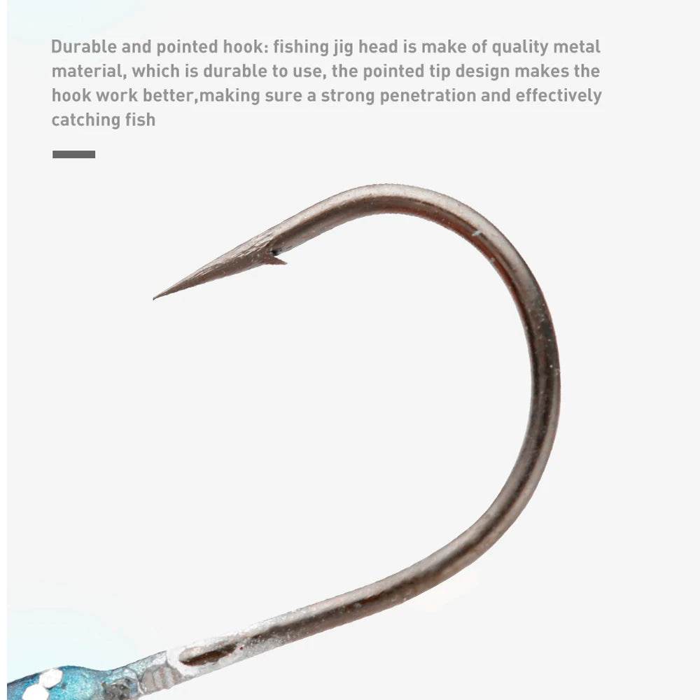 JOHNCOO 5pcs Multicolour Jig Head Hooks - Fish & Cheaps | Fishing & Outdoor Gear