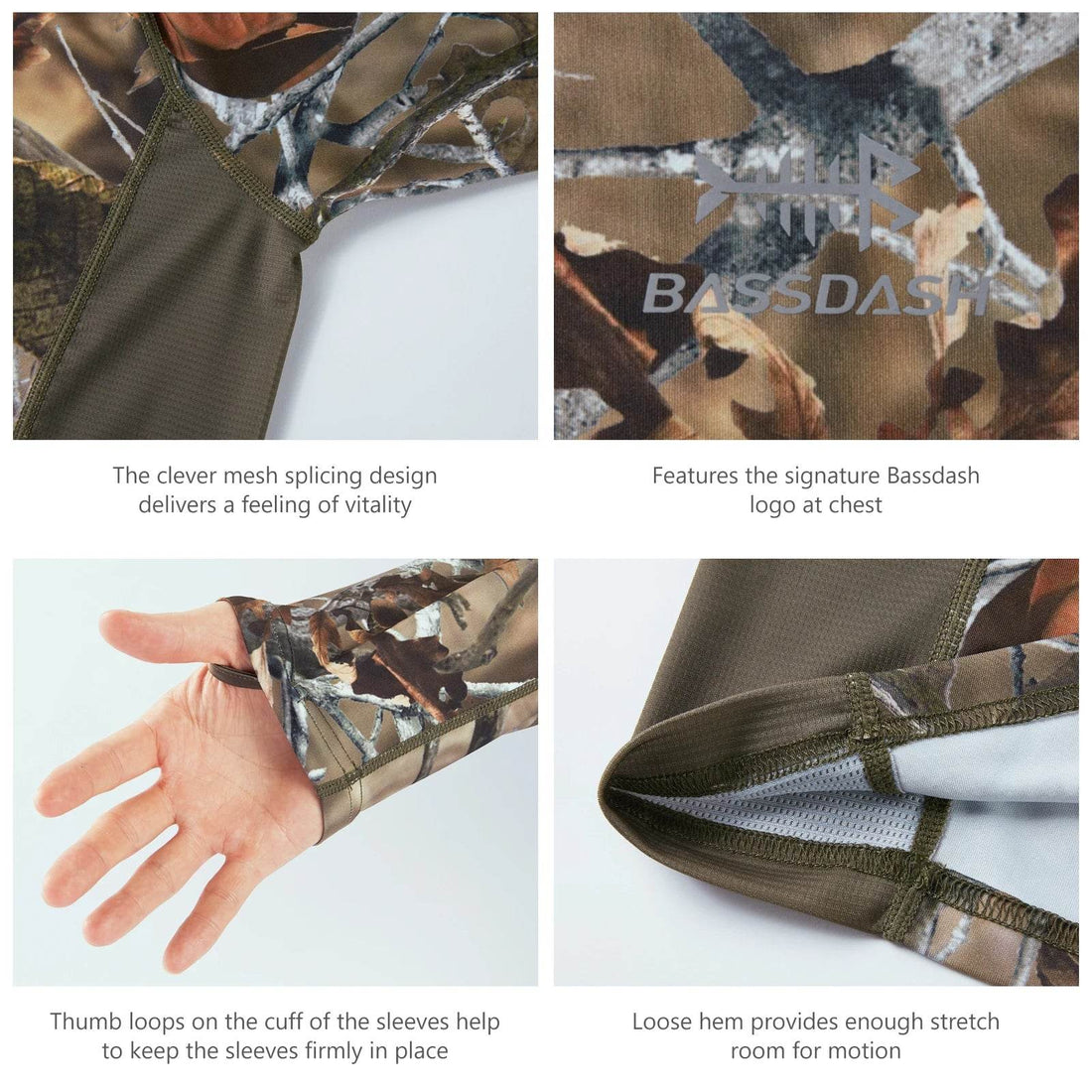 Bassdash FS13M Camo Fishing Performance Shirt - Fish & Cheaps | Fishing & Outdoor Gear