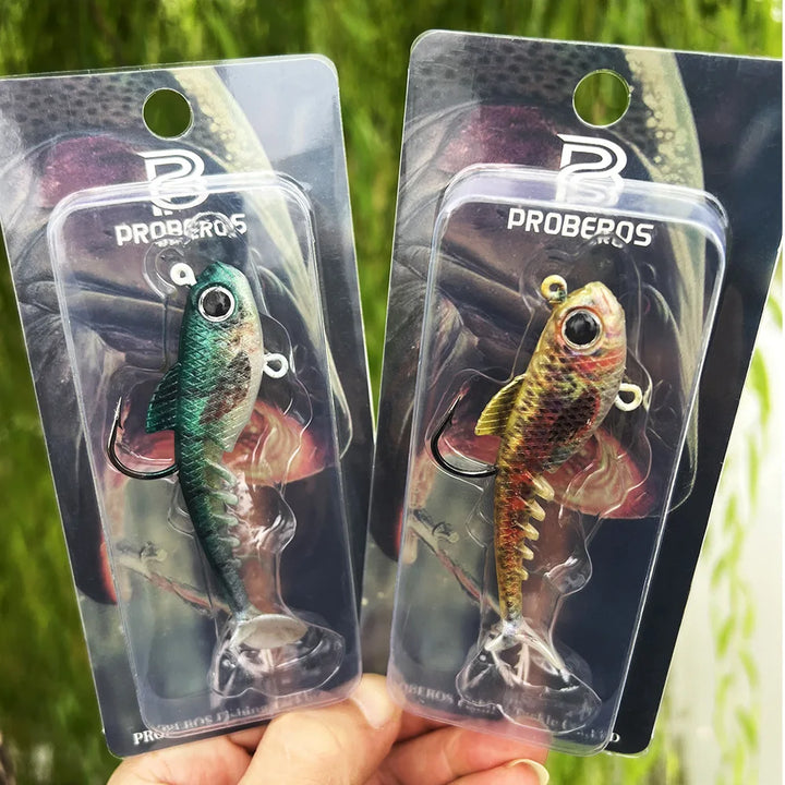 PROBEROS T Tail Soft Lure Lead Head Single Hook 6.5g–13.5g – Soft Lure Fishing Tackle