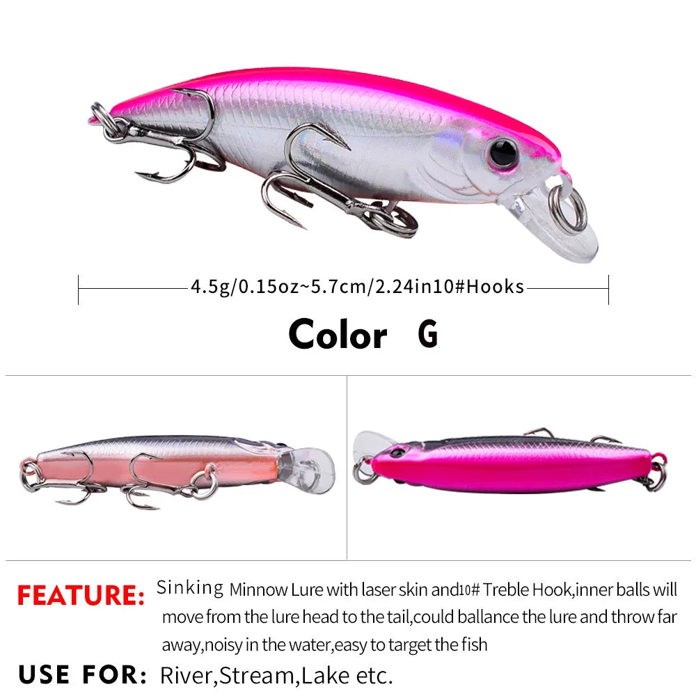 Mini Sinking Minnow Wobblers