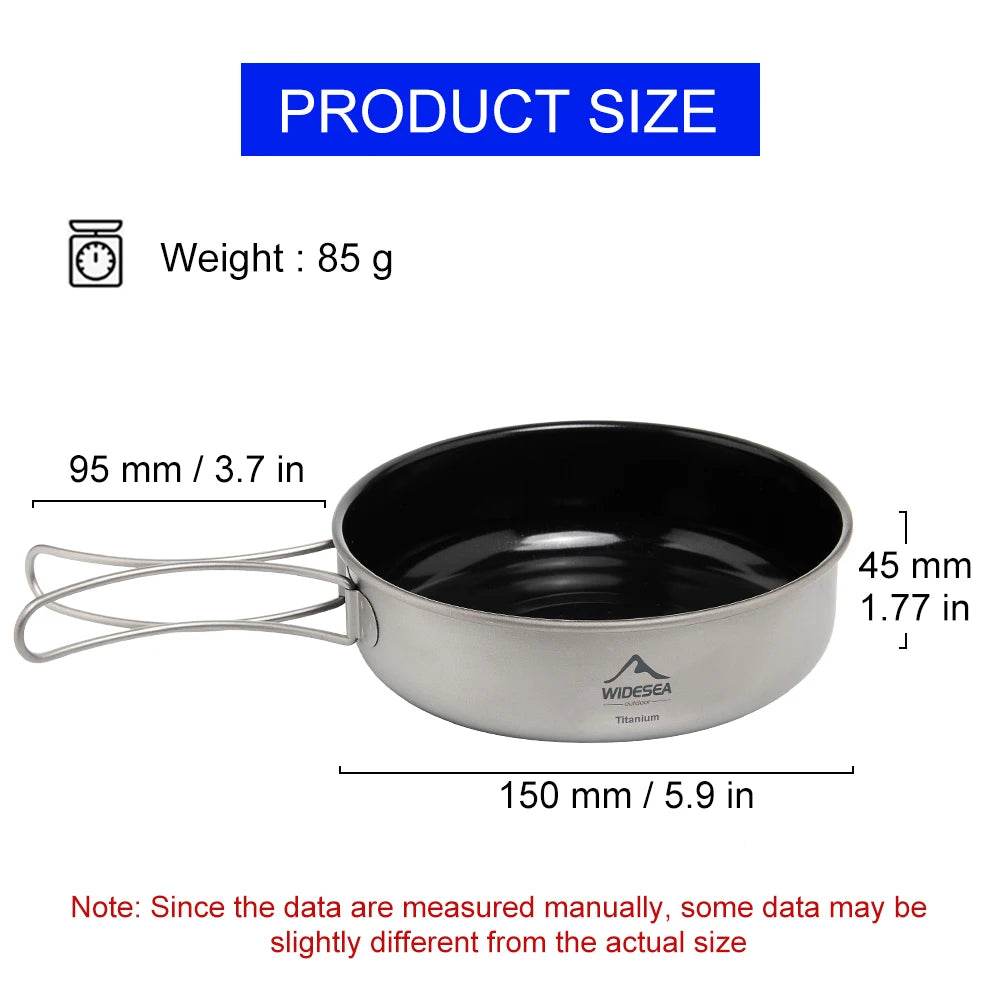 Widesea Titanium Frying Pan & Plate — Ultra-light Cookware - Fish & Cheaps | Fishing & Outdoor Gear