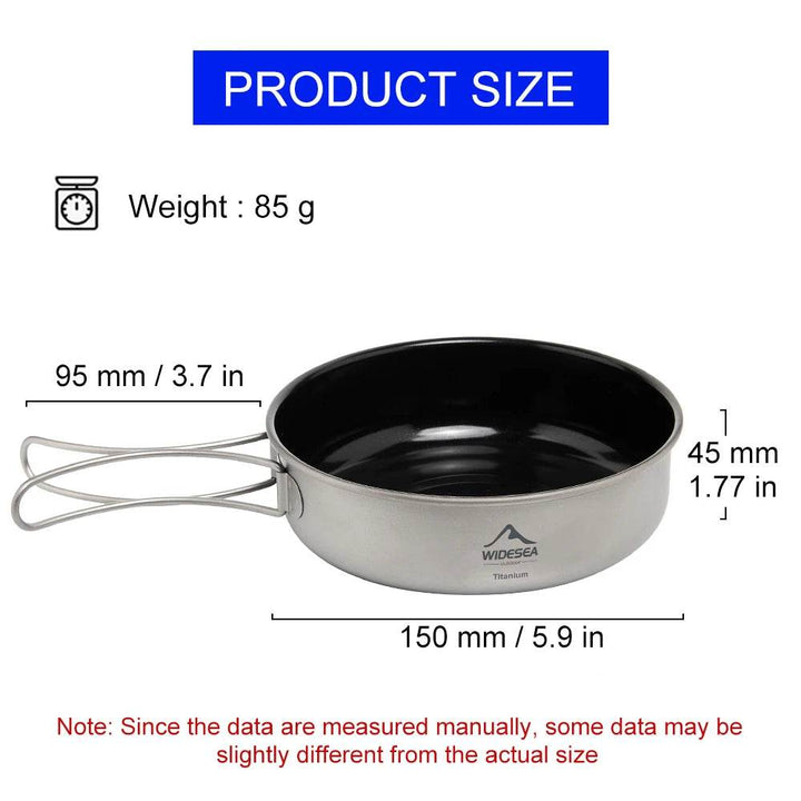 Widesea Titanium Frying Pan & Plate — Ultra-light Cookware - Fish & Cheaps | Fishing & Outdoor Gear