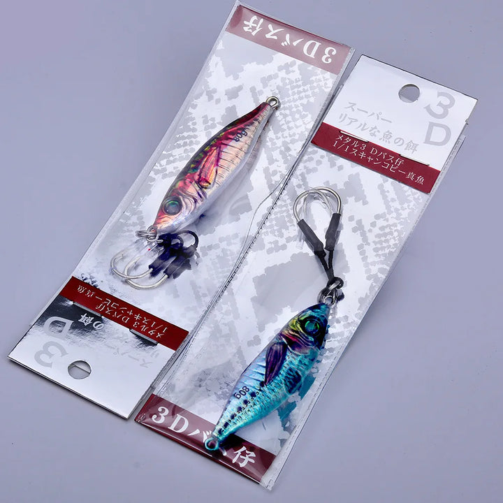 BIG Metal Jig Fishing Lure Weights 30g–80g – Hard Bait for Saltwater Jigging