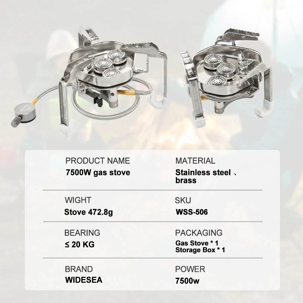 Widesea 7500W Portable Camping Gas Stove - Fish & Cheaps | Fishing & Outdoor Gear
