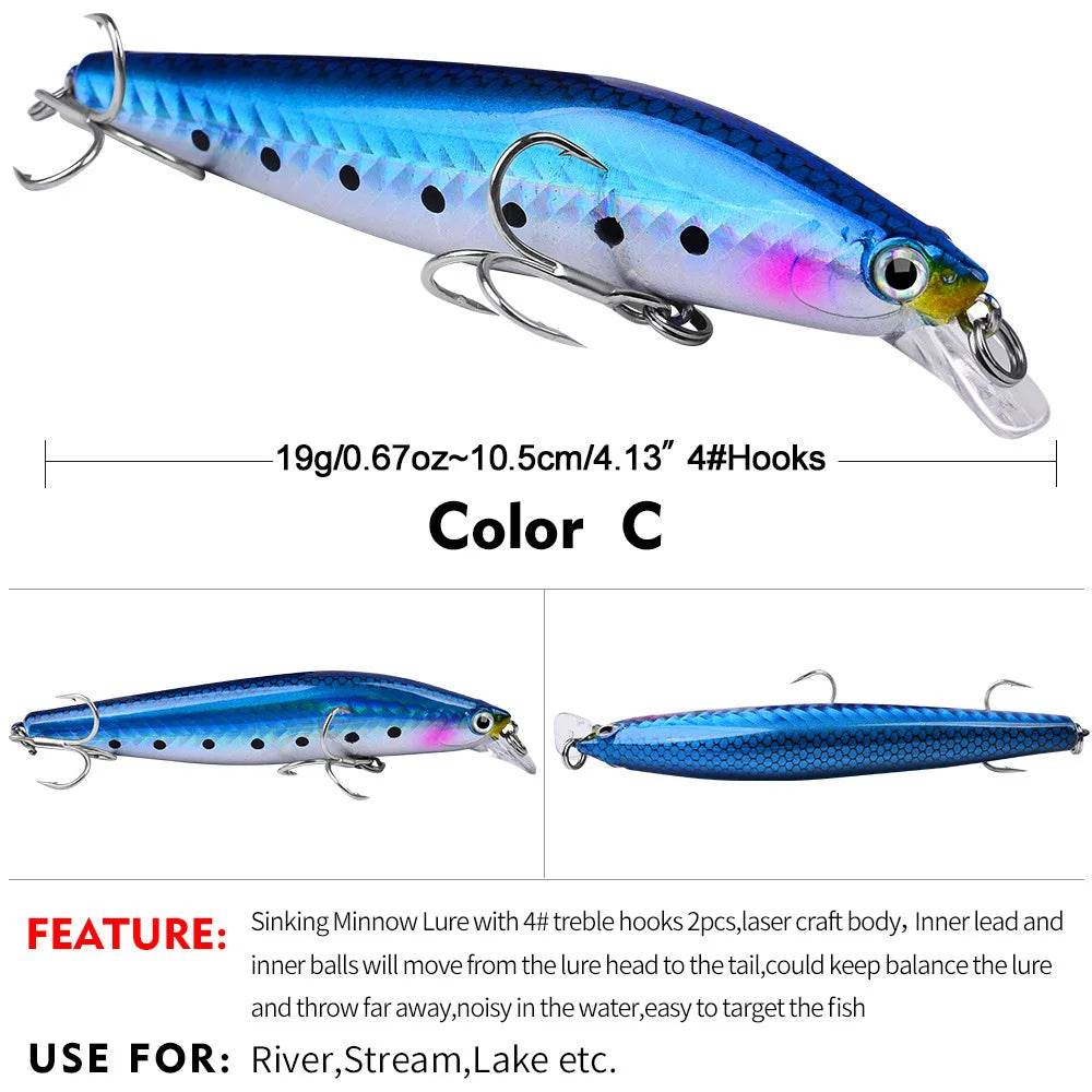 PROBEROS Laser Slow Sinking Minnow – 19g Crankbait - Fish & Cheaps | Fishing & Outdoor Gear