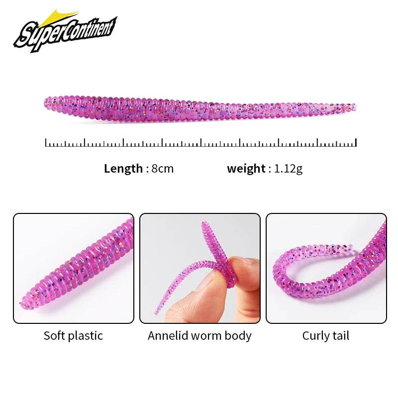 Supercontinent Slow Sinking Trout Worm Soft Baits - Fish & Cheaps | Fishing & Outdoor Gear