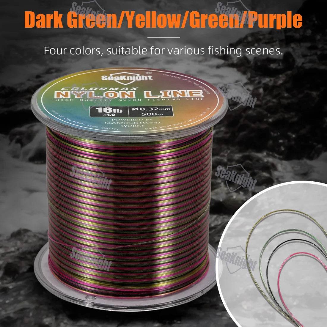 SeaKnight Colormax 500M Nylon Fishing Line - Fish & Cheaps | Fishing & Outdoor Gear