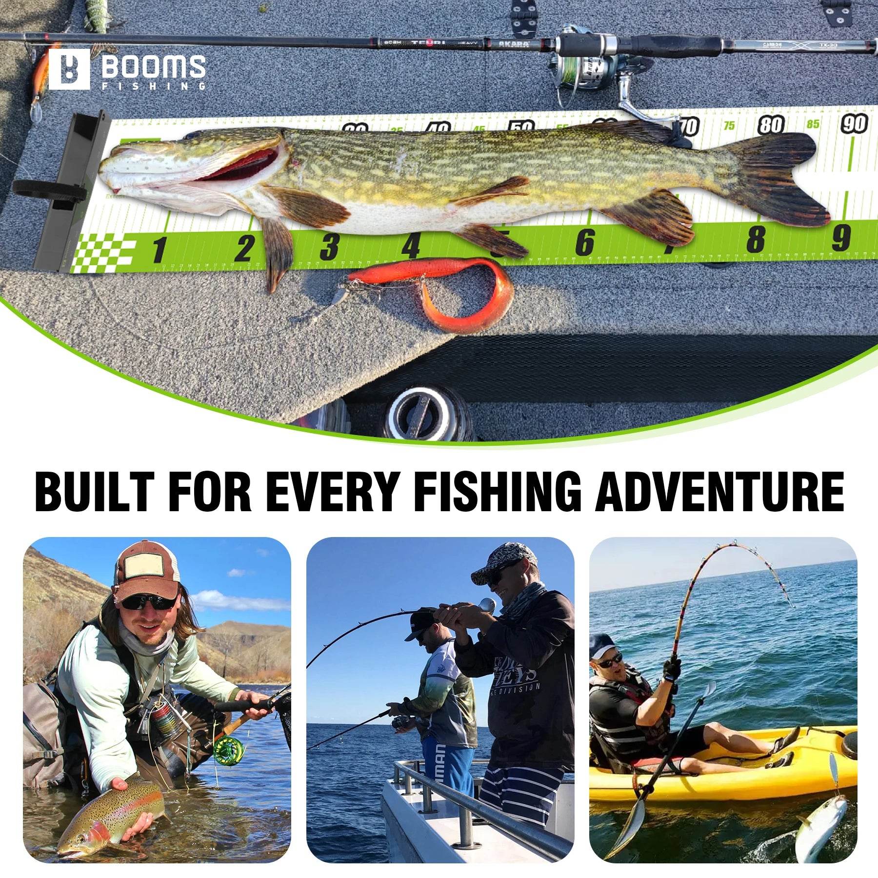 Booms Fishing 150cm Waterproof Measuring Ruler Set - Fish & Cheaps | Fishing & Outdoor Gear