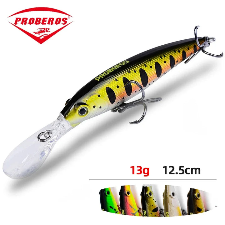 Topwater Baits Minnow Bait – Hard Plastic Floating Lure (12.5cm, 13g) – Fishing Tackle