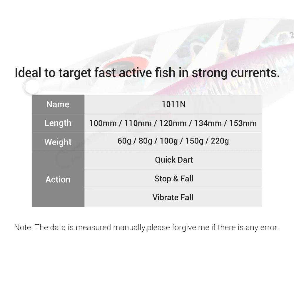 Noeby Slender Slow Jigging Metal Jig - Fish & Cheaps | Fishing & Outdoor Gear