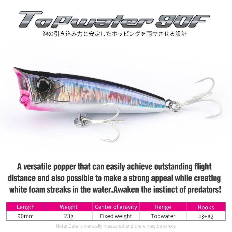 TSURINOYA 90F Surface Popper Lure - Fish & Cheaps | Fishing & Outdoor Gear