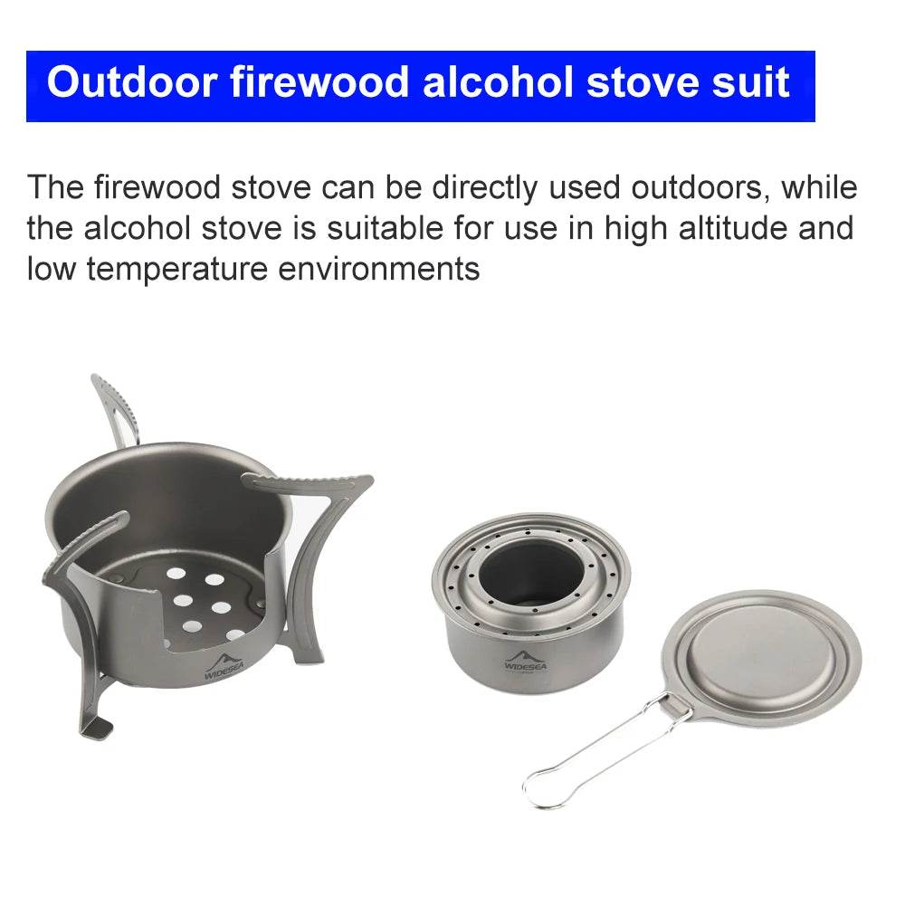 Widesea Titanium Camping Stove — Ultralight Burner for Trekking & Survival - Fish & Cheaps | Fishing & Outdoor Gear