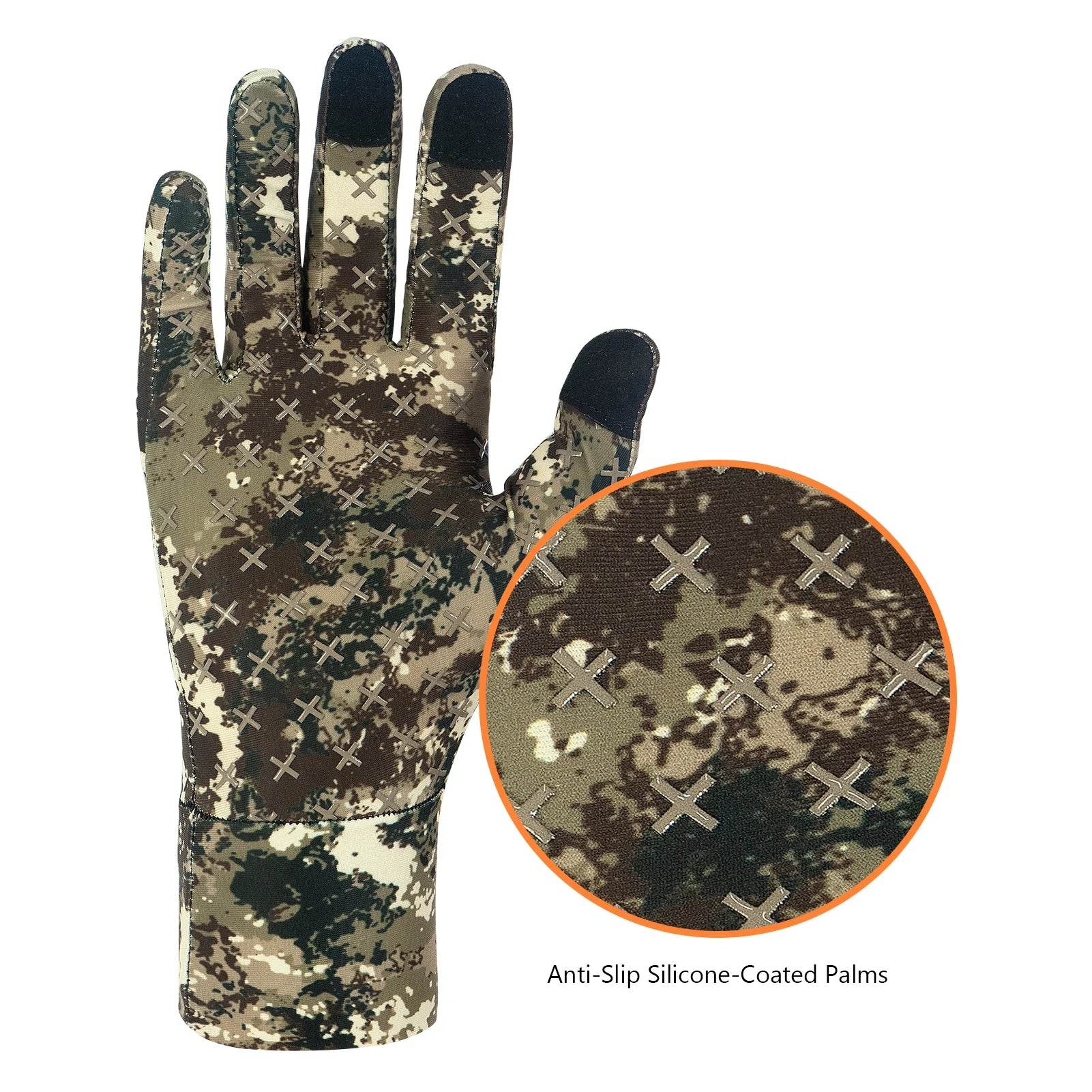 Bassdash Men’s Lightweight UPF 50+ Camo Gloves - Fish & Cheaps | Fishing & Outdoor Gear
