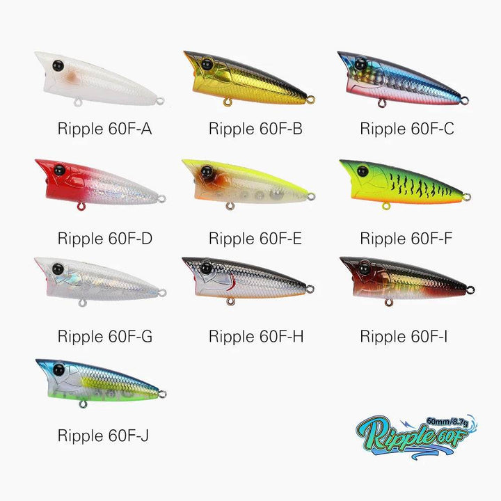 TSURINOYA RIPPLE 60F Popper Lure - Fish & Cheaps | Fishing & Outdoor Gear
