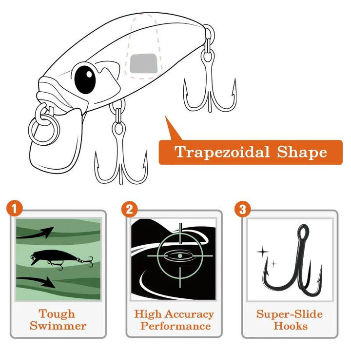 TSURINOYA Intruder 46S Trout Minnow – High Precision Casting Lure - Fish & Cheaps | Fishing & Outdoor Gear