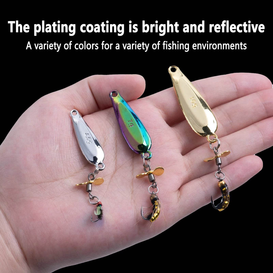 Goture 5pcs Lure Spoonbait Spinners – Hard Sequins Set - Fish & Cheaps | Fishing & Outdoor Gear