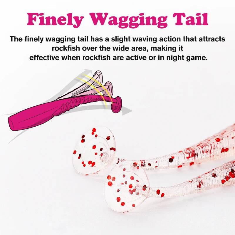 TSURINOYA FLEX 38mm T Tail Soft Bait - Fish & Cheaps | Fishing & Outdoor Gear