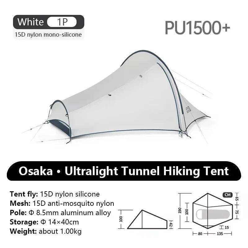 Naturehike Osaka Tunnel Tent — Ultralight 1–2-Person Shelter - Fish & Cheaps | Fishing & Outdoor Gear