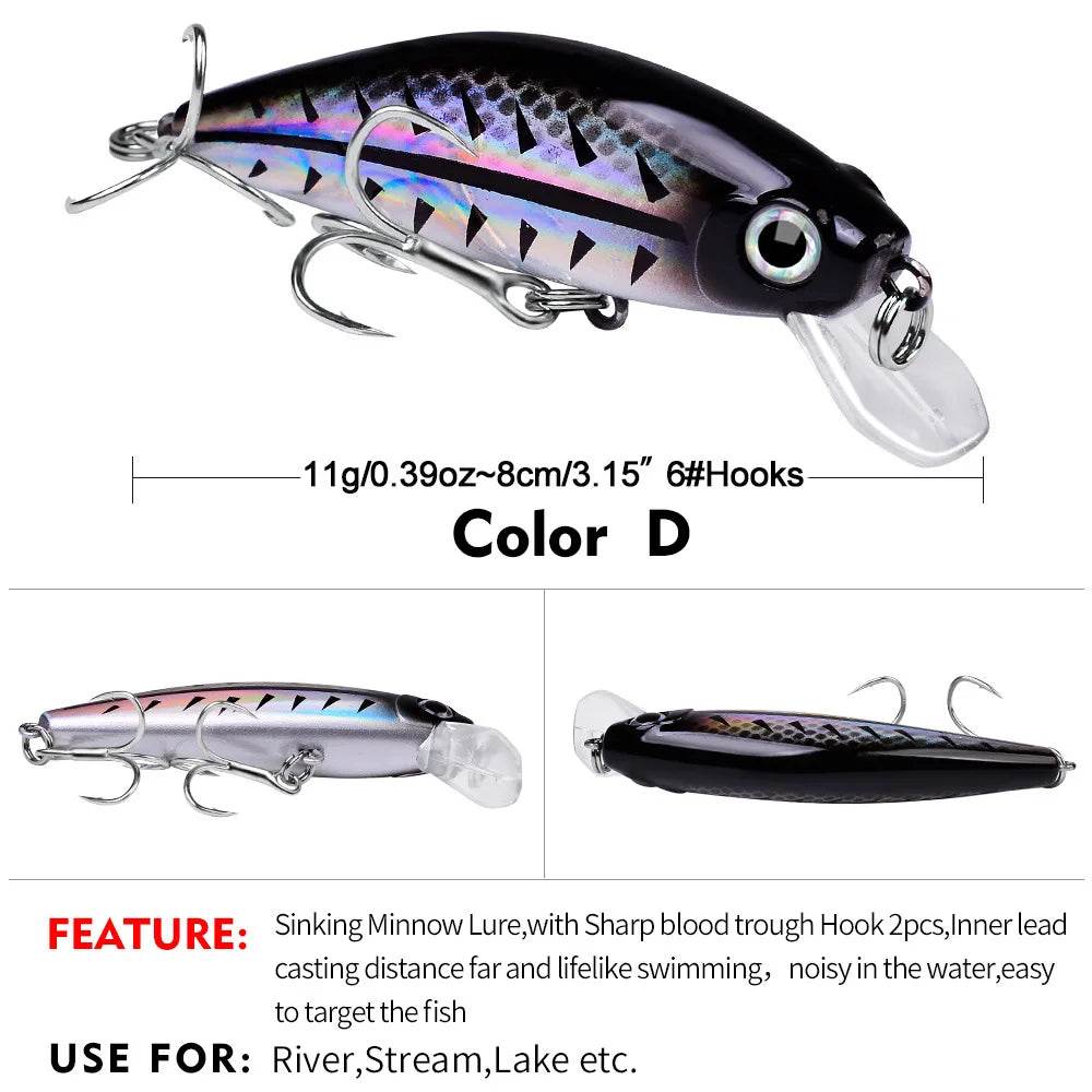 PROBEROS Sinking Minnow 80mm – Lifelike Crankbait Action - Fish & Cheaps | Fishing & Outdoor Gear
