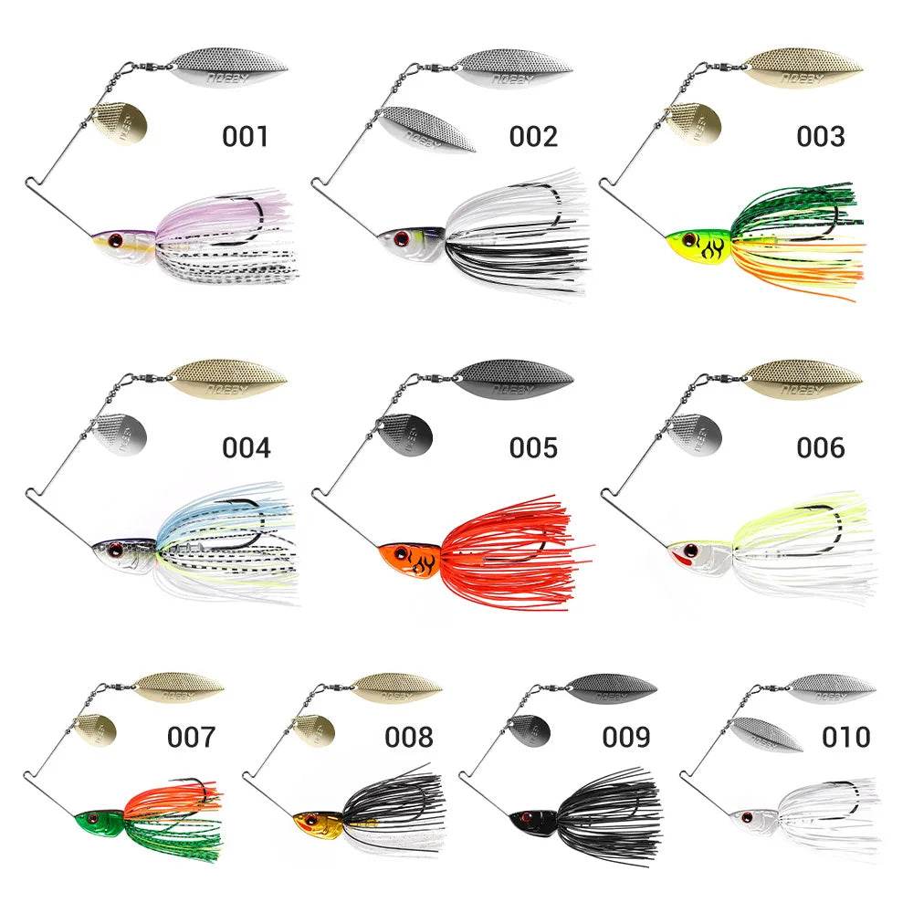 Noeby Spinnerbait Double Willow Blade Lure - Fish & Cheaps | Fishing & Outdoor Gear