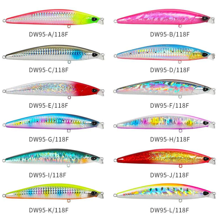 TSURINOYA 118mm Shallow Floating Minnow Set - Fish & Cheaps | Fishing & Outdoor Gear
