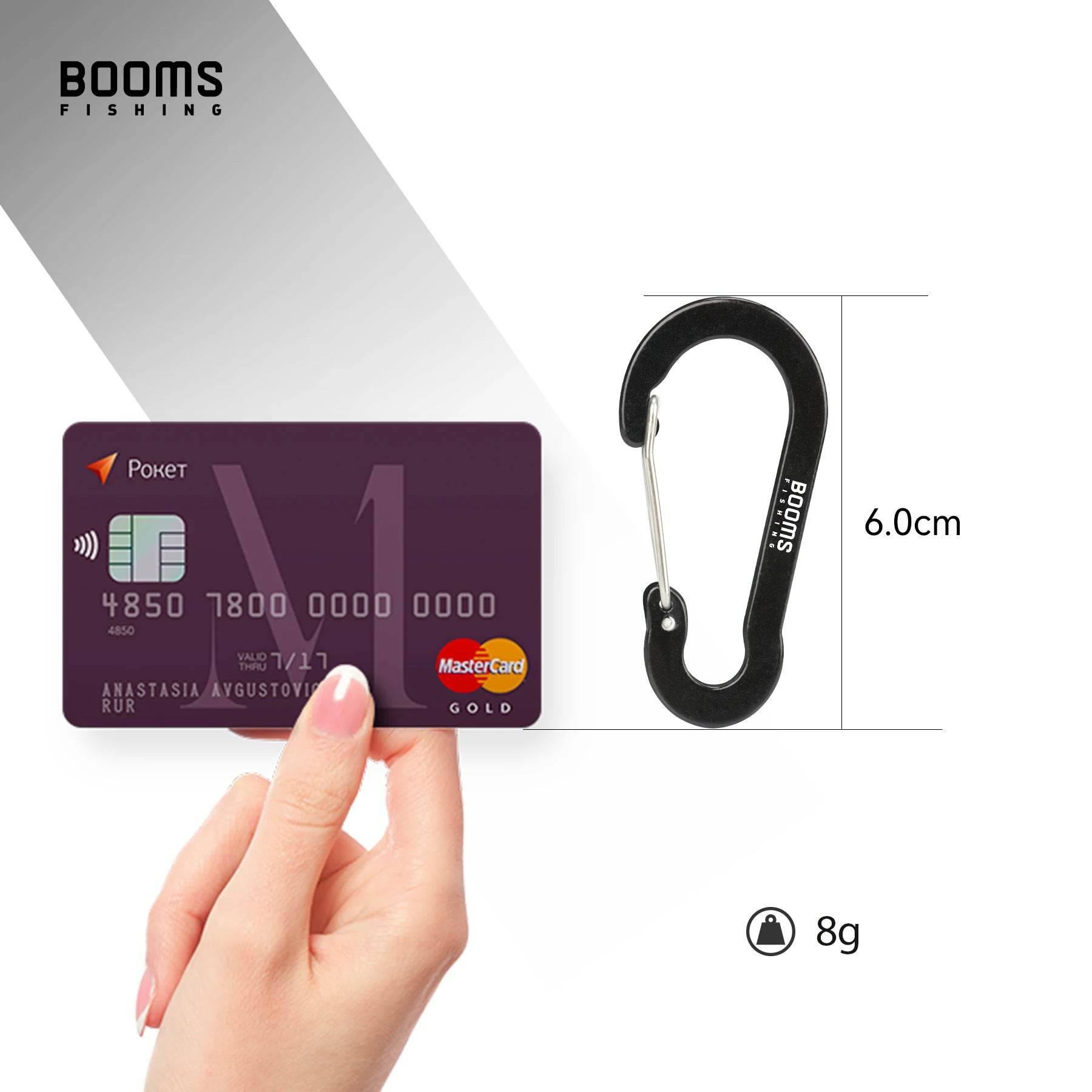 Booms Fishing 6cm Aluminium Carabiner Clips – 10 Pack - Fish & Cheaps | Fishing & Outdoor Gear