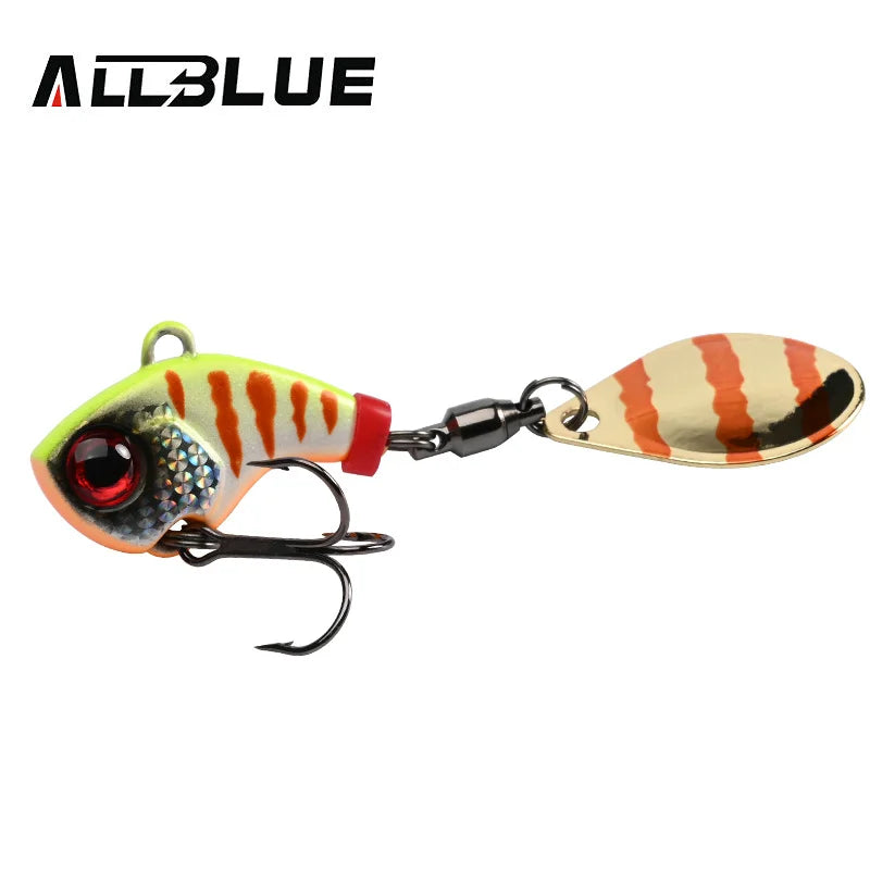 ALLBLUE CYCLONE Tail Spinner Metal Vib Shad Casting Shore Jig Vibration Jigging Blade Spoon Fishing Lure Artificial Bait Tackle