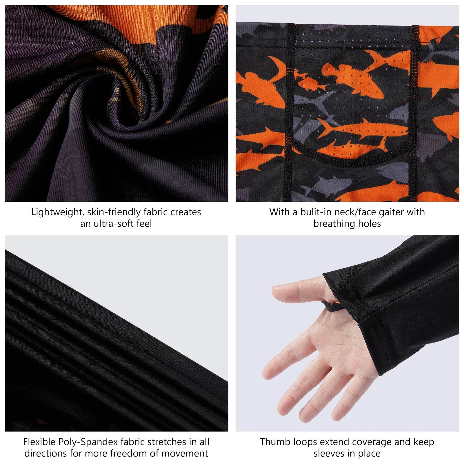 BASSDASH Youth UPF 50+ Hooded Shirt with Mask - Fish & Cheaps | Fishing & Outdoor Gear