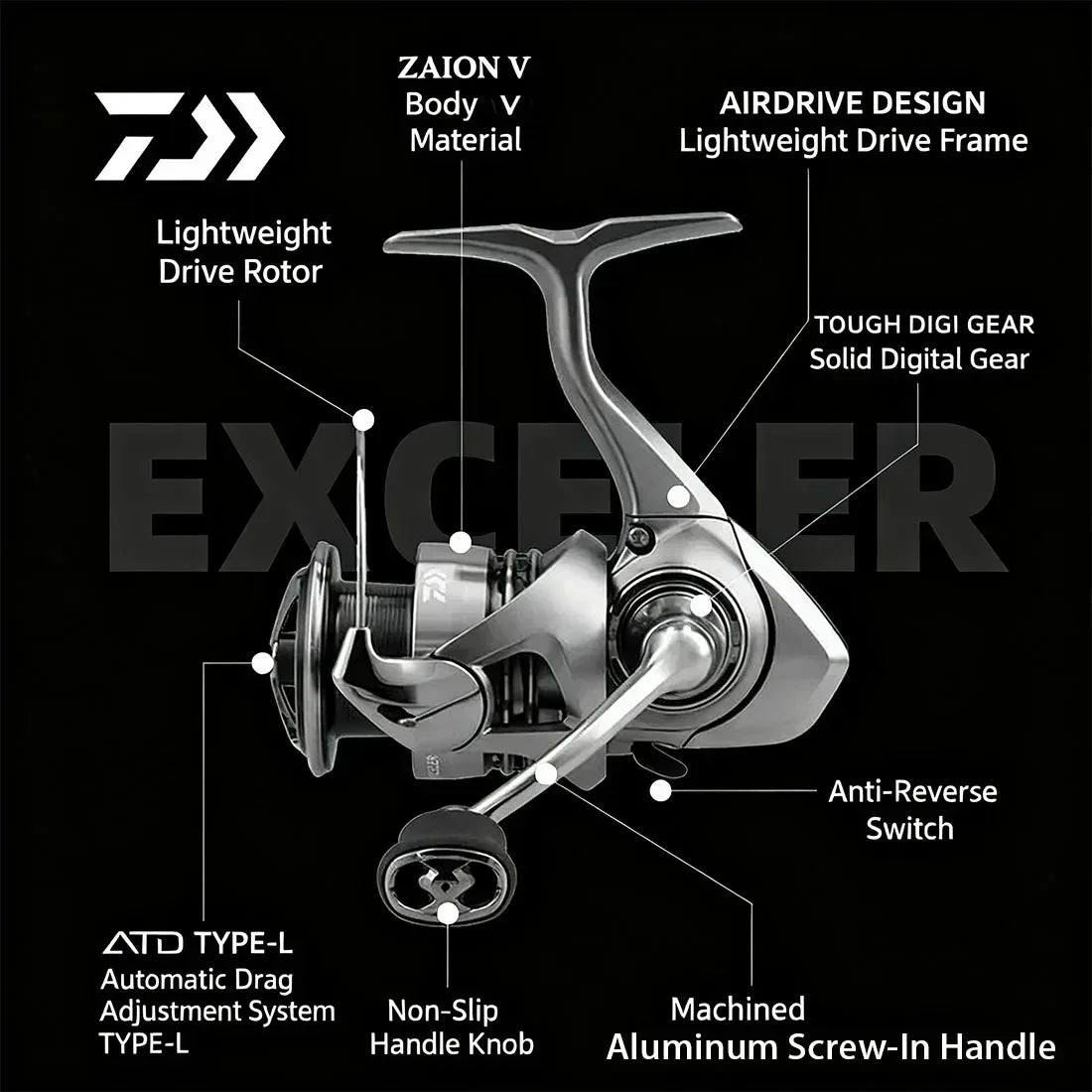 DAIWA EXCELER LT Spinning Reel - Fish & Cheaps | Fishing & Outdoor Gear