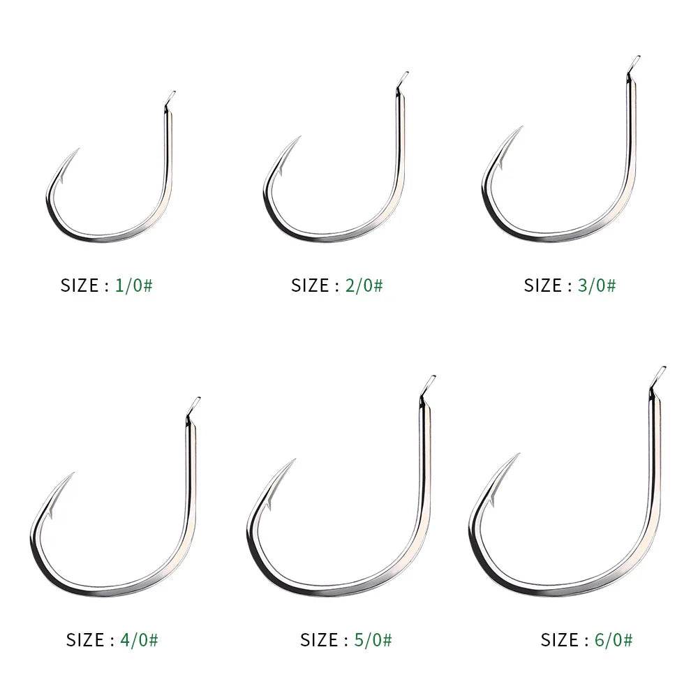 PROBEROS 10Pcs Barbed Jig Boat Fishing Hooks - Fish & Cheaps | Fishing & Outdoor Gear