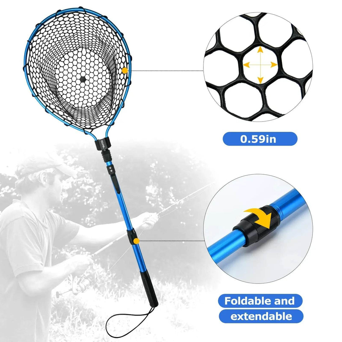 Goture Extendable Fly Fishing Landing Net - Fish & Cheaps | Fishing & Outdoor Gear