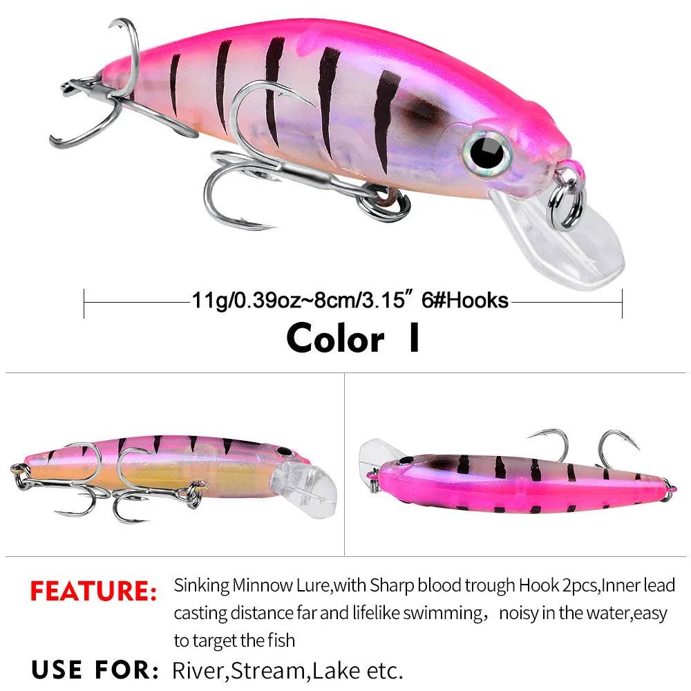 PROBEROS Sinking Minnow 80mm – Lifelike Crankbait Action - Fish & Cheaps | Fishing & Outdoor Gear