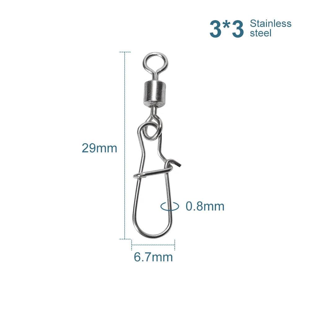 Noeby Pike Fishing Connector Pin Swivels - Fish & Cheaps | Fishing & Outdoor Gear