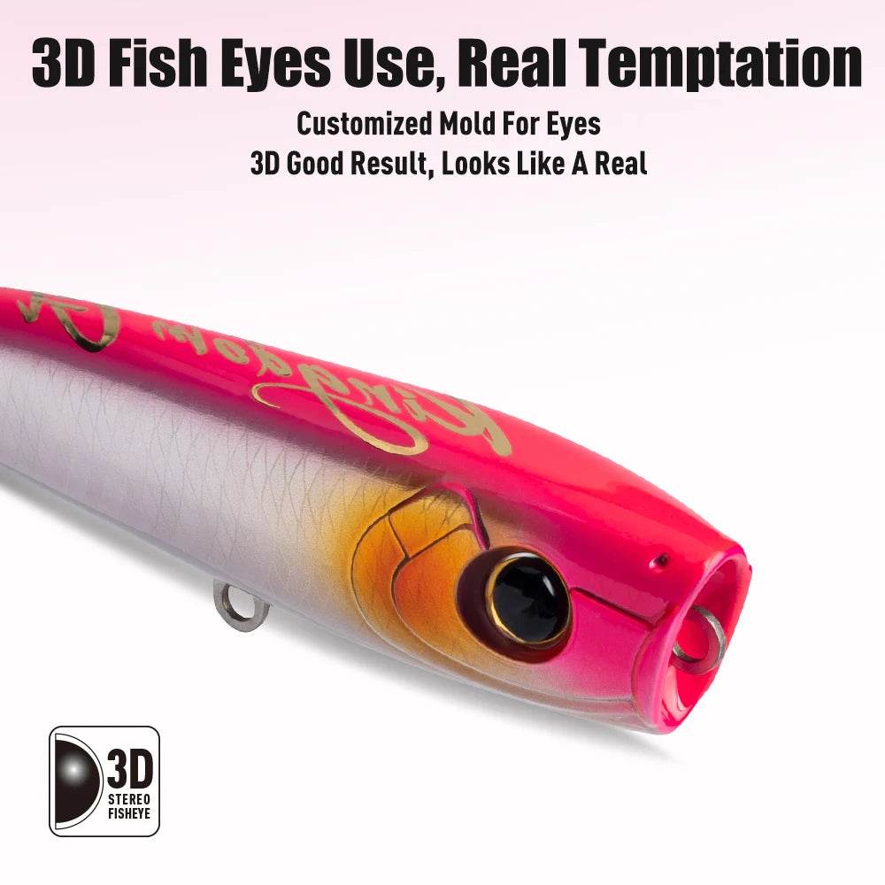 Kingdom GT Topwater Popper – Hard Saltwater Lure - Fish & Cheaps | Fishing & Outdoor Gear