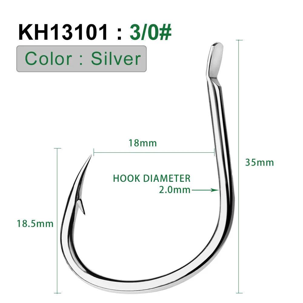 PROBEROS Barbed Big Fishing Hooks – 10 Pack - Fish & Cheaps | Fishing & Outdoor Gear