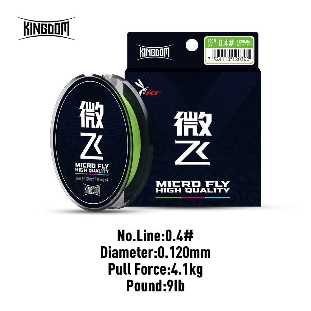 Kingdom Micro Fly MX T4/T8 PE Braided Fishing Line - Fish & Cheaps | Fishing & Outdoor Gear