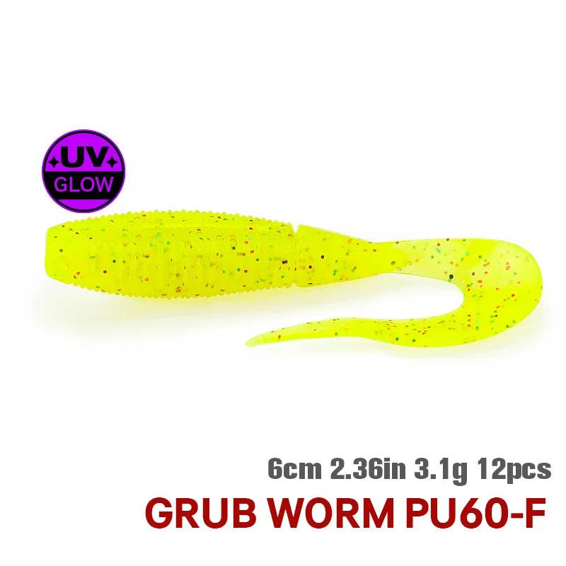 TSURINOYA PULSE Grub Soft Lure 6cm - Fish & Cheaps | Fishing & Outdoor Gear