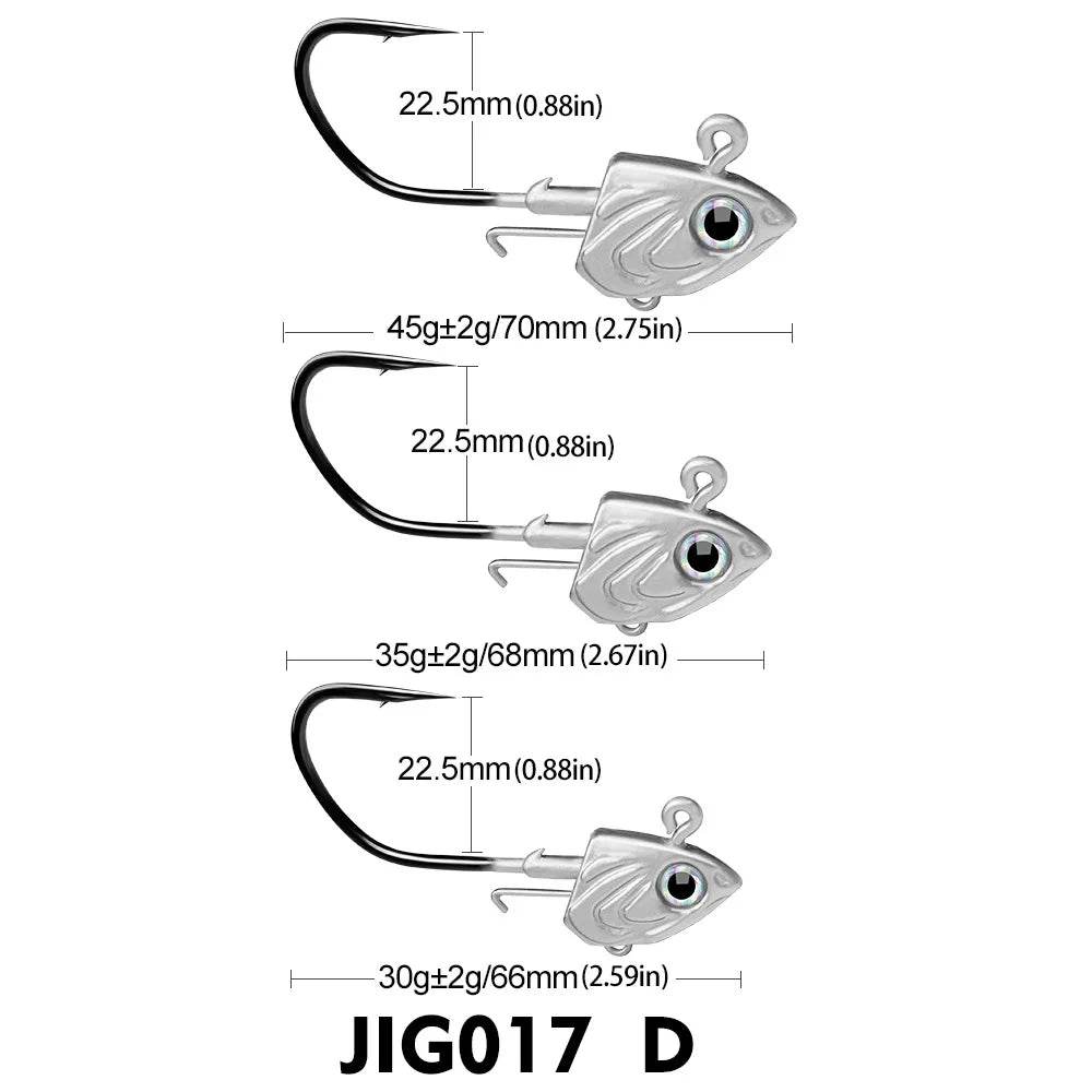 PROBEROS Jig Head Fish Hook – Soft Worm Specialist - Fish & Cheaps | Fishing & Outdoor Gear