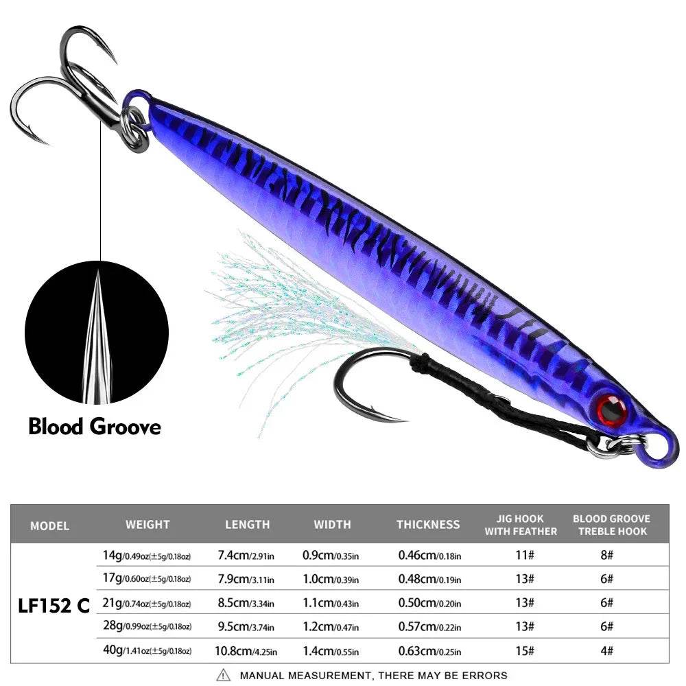 PROBEROS Fast Sink Metal Jigs – Long Distance Casting - Fish & Cheaps | Fishing & Outdoor Gear