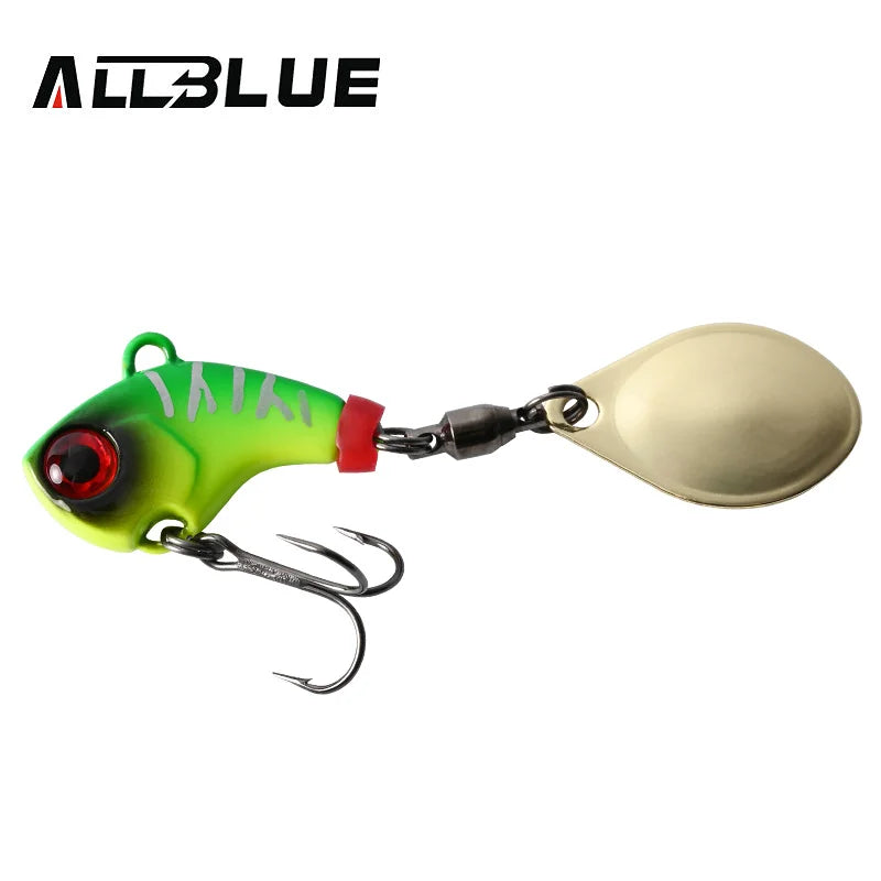 ALLBLUE CYCLONE Tail Spinner Metal Vib Shad Casting Shore Jig Vibration Jigging Blade Spoon Fishing Lure Artificial Bait Tackle
