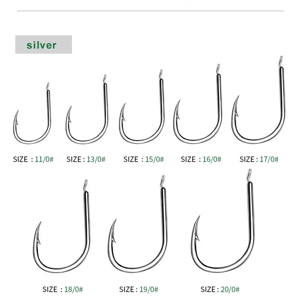 PROBEROS 30pcs Size 11–20 Eyed Carp Hooks - Fish & Cheaps | Fishing & Outdoor Gear