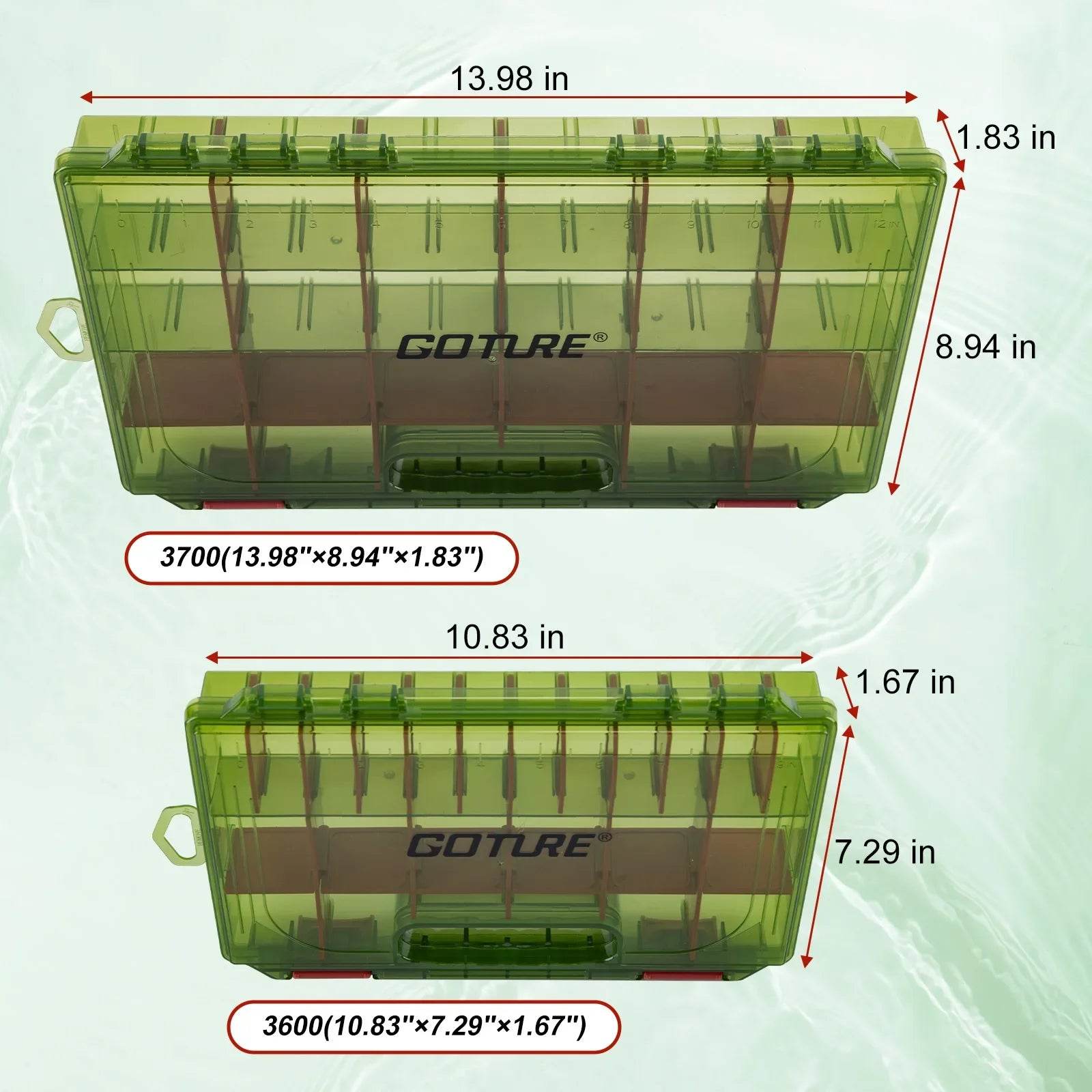 Goture 3600/3700 Waterproof Fishing Tackle Box - Fish & Cheaps | Fishing & Outdoor Gear